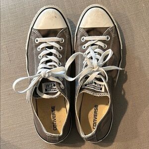 Converse Gray Low-Top Sneakers. Size 12 women’s/10 men’s.